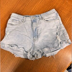 wild fable Light Blue Distressed Denim Shorts